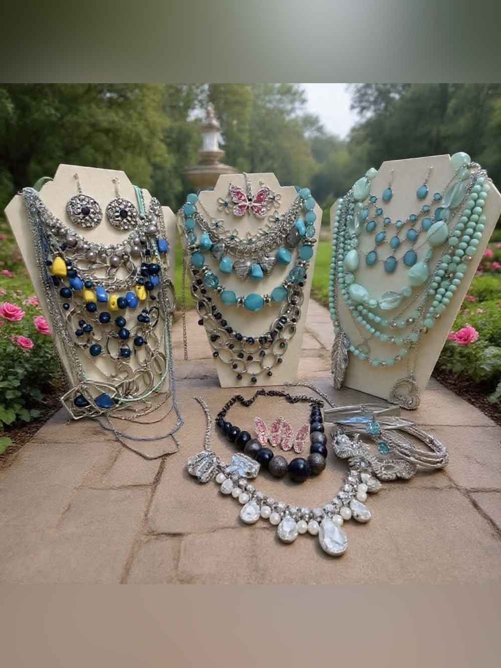 Blue Turquoise Jewelry 50 Pieces Bracelets Necklaces Rings Vintage To Now Style